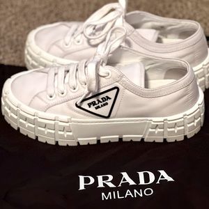 Prada Double Wheel Nylon Gabardine Sneakers